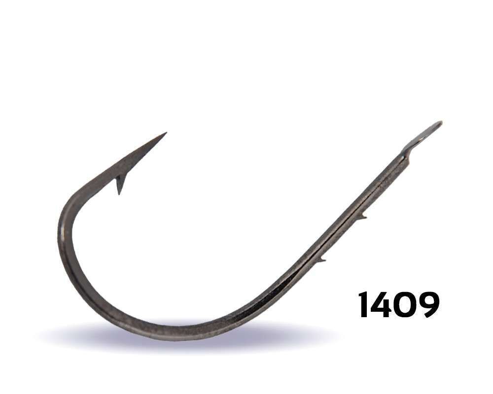 Youvella 1409 Kısa Pala Tırnaklı Olta İğnesi 100lü Kutu Black Nikel Standart - 5