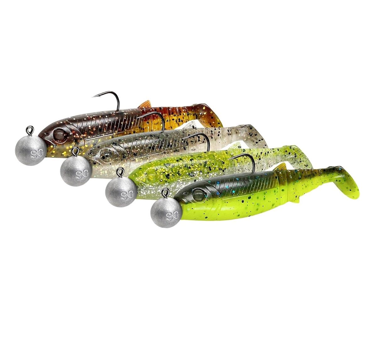 Savage Gear Cannibal Shad 8cm5gr+7.5gr #2/0 Clear Water 4+4 Adet