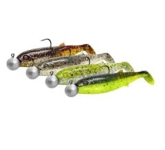 Savage Gear Cannibal Shad 8cm5gr+7.5gr #2/0 Clear Water 4+4 Adet
