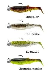 Savage Gear Cannibal Shad 8cm 5gr+7.5gr #2/0 Clear Water 4+4 Adet