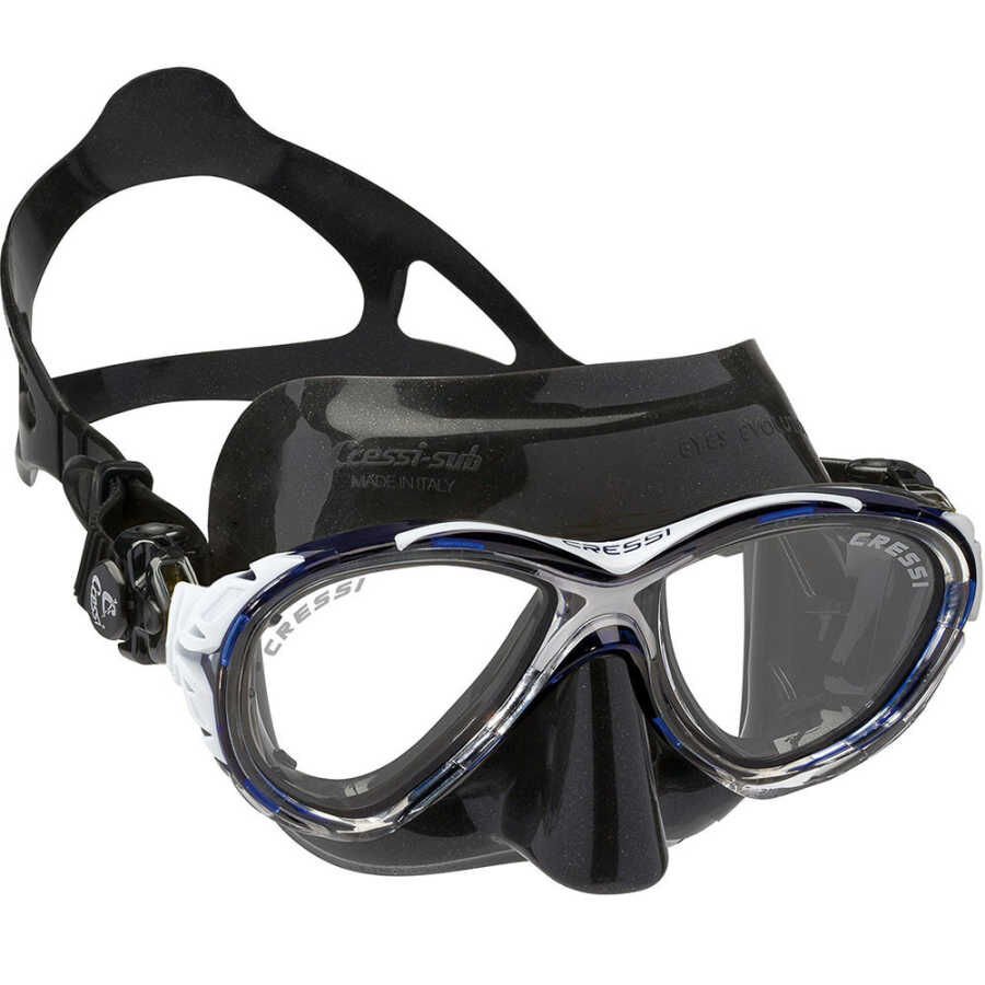 Cressi Eyes Evolution Crystal Dalış Maskesi BLACK-BLUE