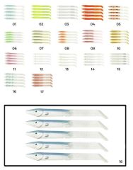 Captain 3598 Elegant 10cm Silikon Zargana 5li Paket Suni Yem 18