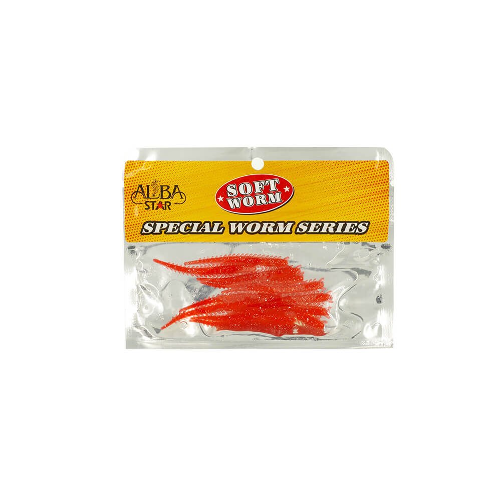 Albastar Special Worm Sahte Kurt KIRMIZI - 5CM