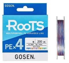 Gosen X4 Roots PE 4 Örgü LRF (AJİ)  İpi 200mt Multi Color