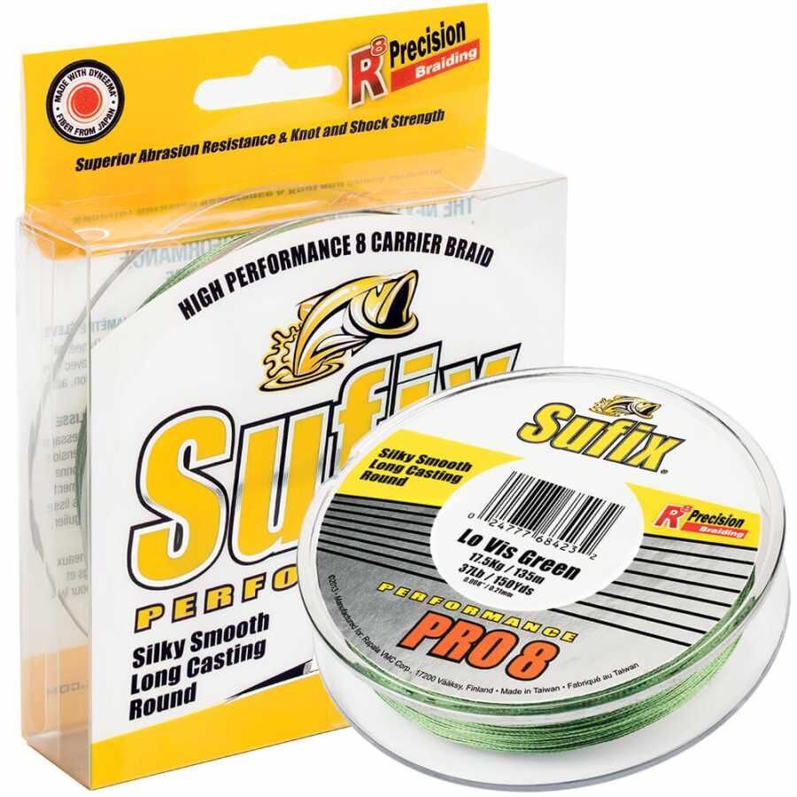 Sufix Performance Pro8 İp Misina LO VIS GREEN - 0.15MM - 275MT - 10.2KG