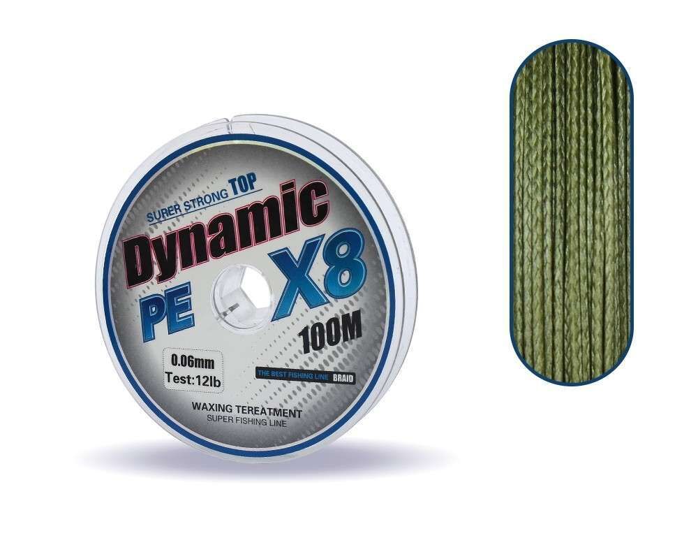 Captain Dynamic Soft PE 8 Örgü İp Misina 100mt Yeşil Standart - 0.28 MM
