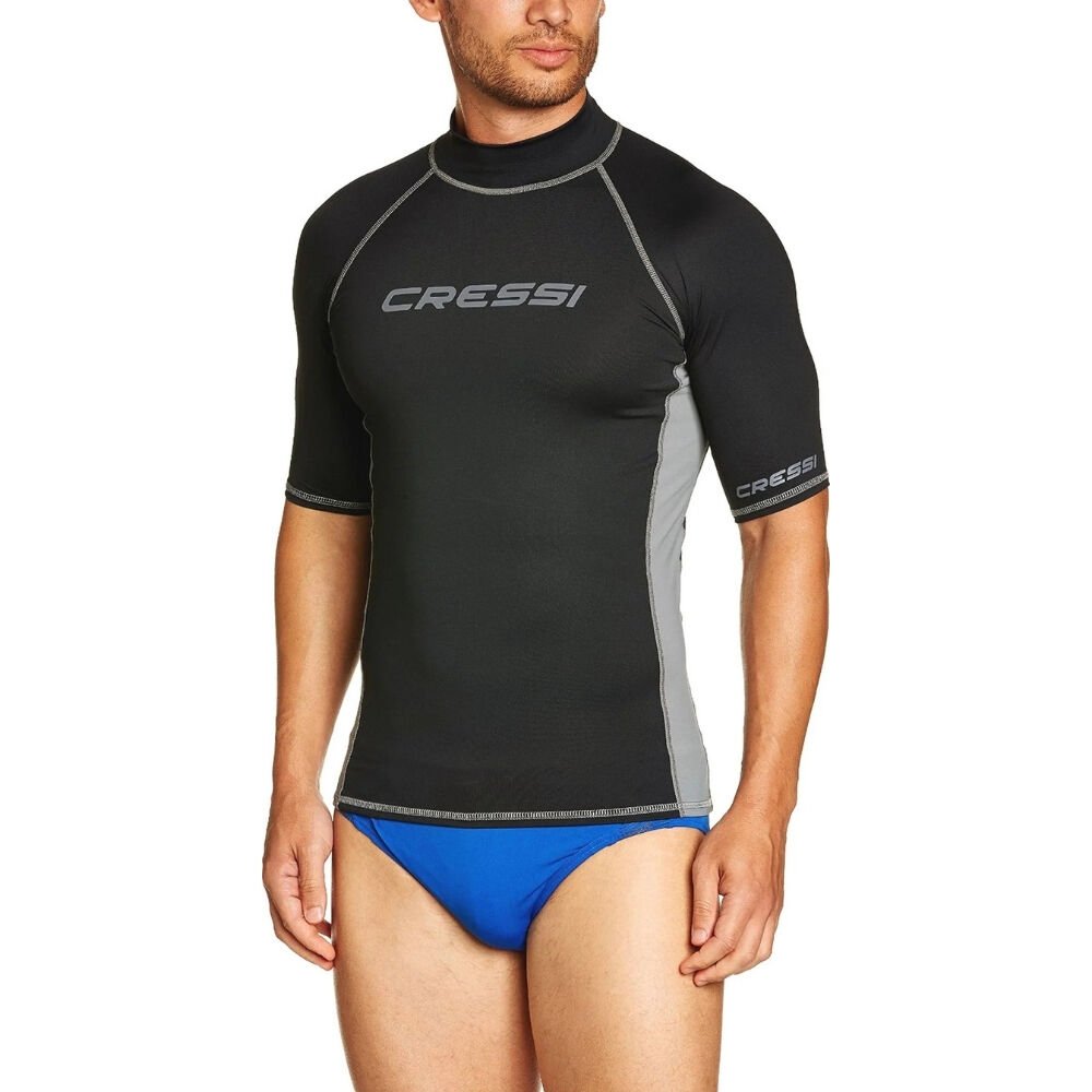 Cressi Rash Guard Man Kısa Kollu T-Shirt BLACK-GREY - NO:7 - 3XL