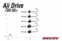 Decoy SV-55 Aji Drive Jighead iğne no:8 0,9 gr