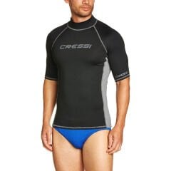 Cressi Rash Guard Man Kısa Kollu T-Shirt BLACK-GREY - NO:5 - XL