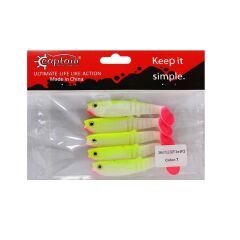 Captain 3569 Style Soft 8cm Levrek Silikonu 5li Paket Suni Yem 7