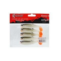 Captain 3569 Style Soft 8cm Levrek Silikonu 5li Paket Suni Yem 3