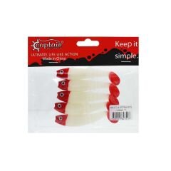 Captain 3569 Style Soft 8cm Levrek Silikonu 5li Paket Suni Yem 1